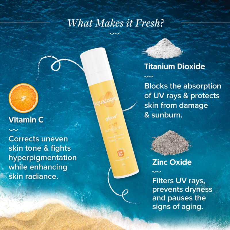 Aqualogica Detan+ Dewy Lightweight Sunscreen with SPF 50+