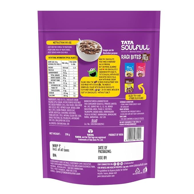 Tata Soulfull Ragi Bites Choco Fills - PUSHMYCART