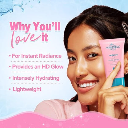 Aqualogica Radiance+ Lush Strobe Cream with Watermelon & Niacinamide for Instant HD Glow 30g