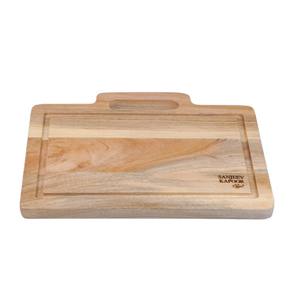 Sanjeev Kapoor Neem Wood Rectangle Serving Platter with Handle