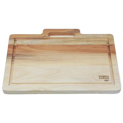 Sanjeev Kapoor Neem Wood Rectangle Serving Platter with Handle