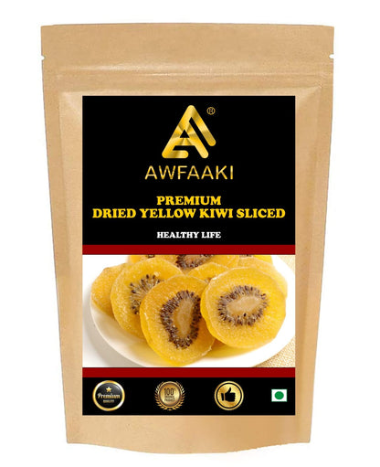 Awfaaki Dried Yellow Kiwi Sliced 250 g pouch