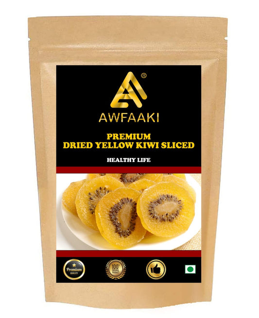 Awfaaki Dried Yellow Kiwi Sliced 250 g pouch