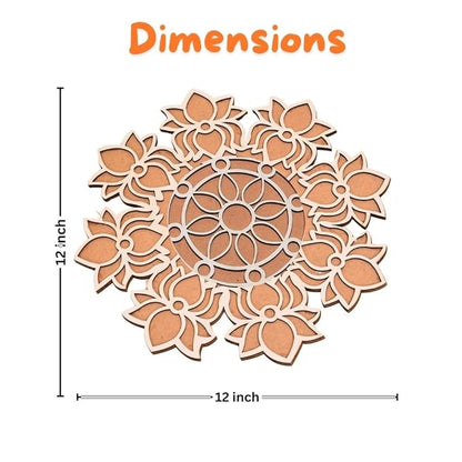 CraftVatika Diwali Rangoli Stencils Mat - PUSHMYCART