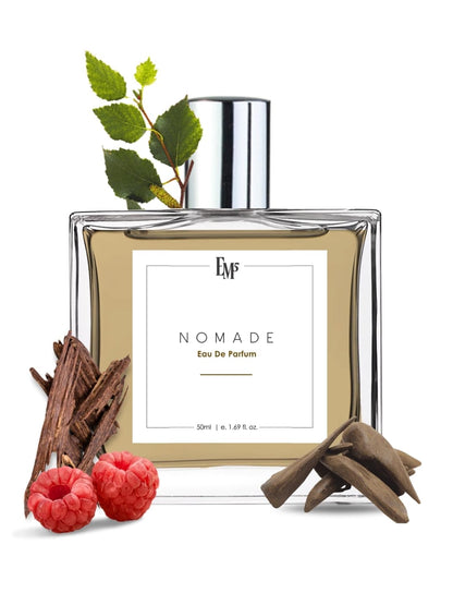 Em5 Nomade Perfume for Him/Her Amber Oud Smoky leather Accords Unisex Perfume Spray Strong front pack shot buy online