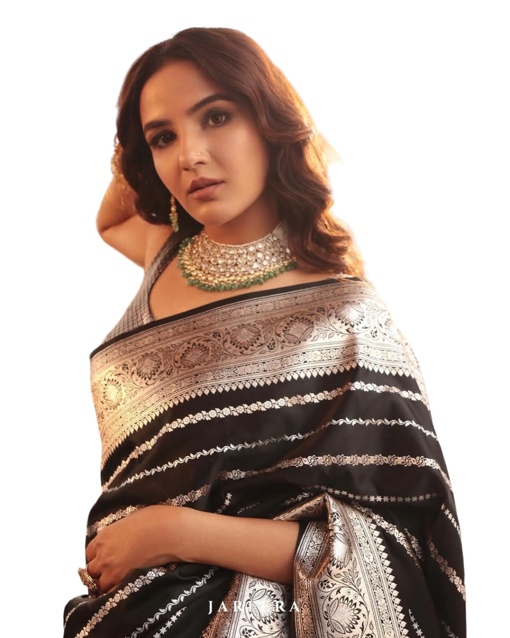 Vasthrlay Silver Kanjivaram Traditional Saree for festive ethnic occasions