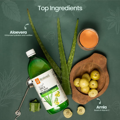 Krishna'S Herbal & Ayurveda Aloe+ Amla Juice 500Ml