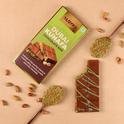 Loyka Dubai Pistachio Kunafa Chocolate Bar