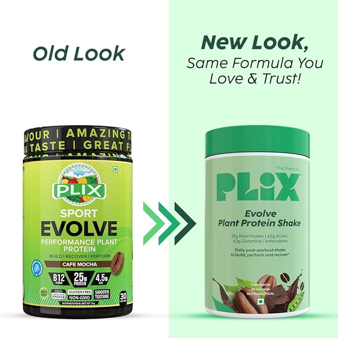 Plix Evolve Performance Plant Protein PowderCafe Mocha - PUSHMYCART