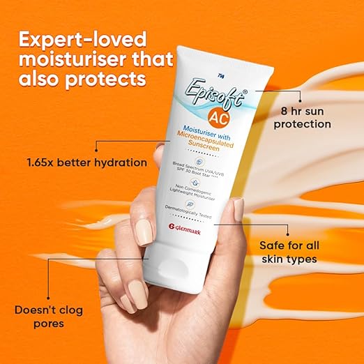 Episoft AC Lightweight Moisturizer With Microencapsulated Sunscreen|75gm - PUSHMYCART