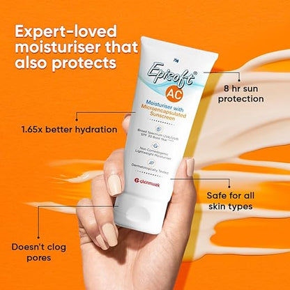 Episoft AC Lightweight Moisturizer With Microencapsulated Sunscreen|75gm - PUSHMYCART