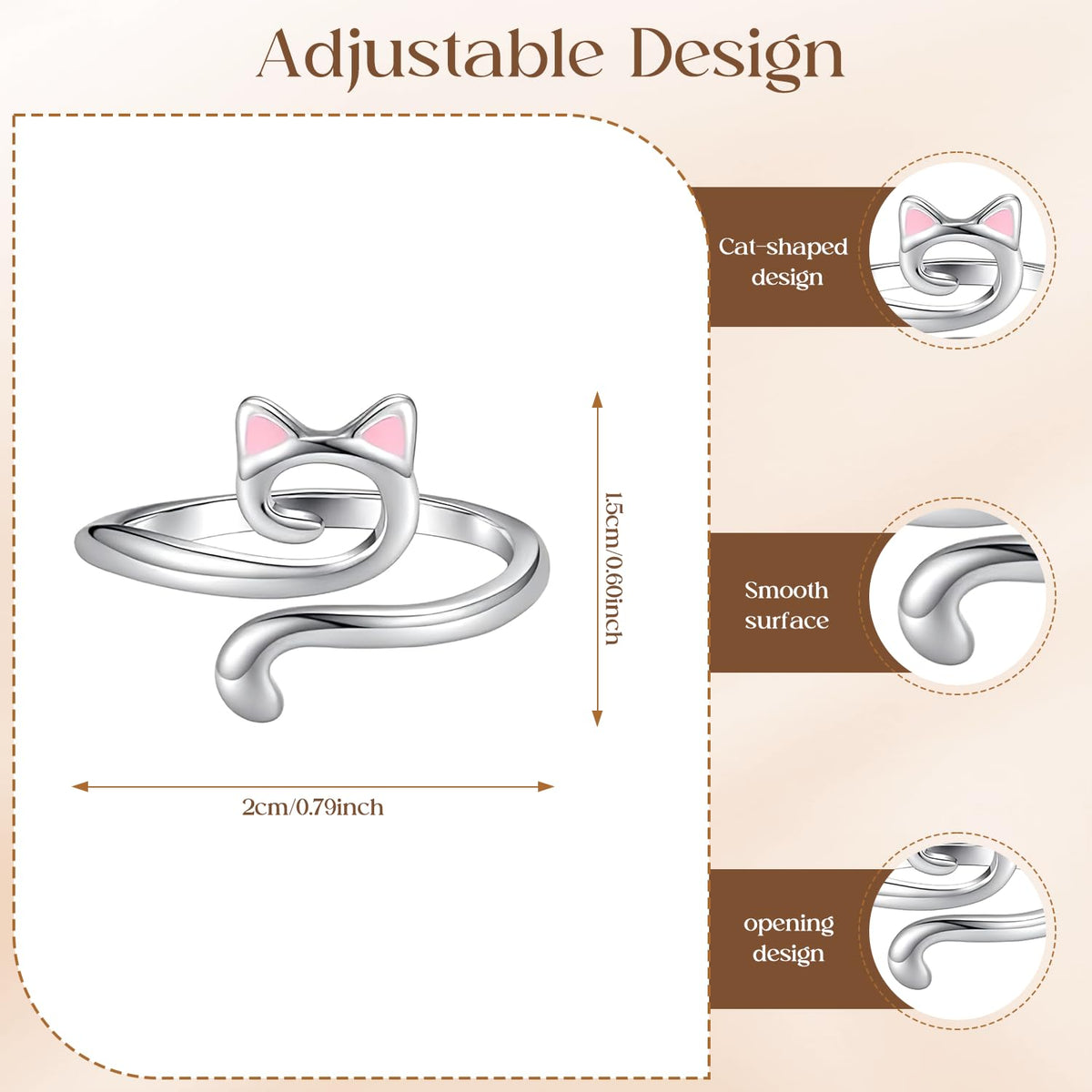 Women's 5 Pcs Crochet Ring for Finger - image 2