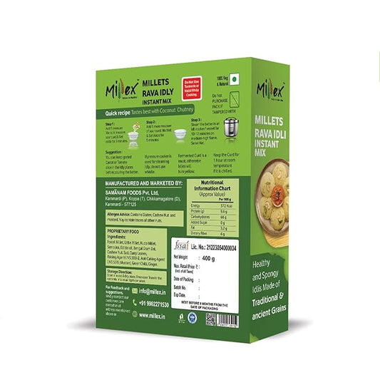 Millex Millets Rava Idli Instant Mix - PUSHMYCART