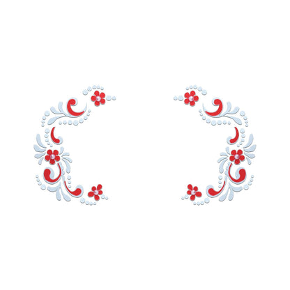 Comet Busters Radha Rani Gopi Dot White and Red Bindis