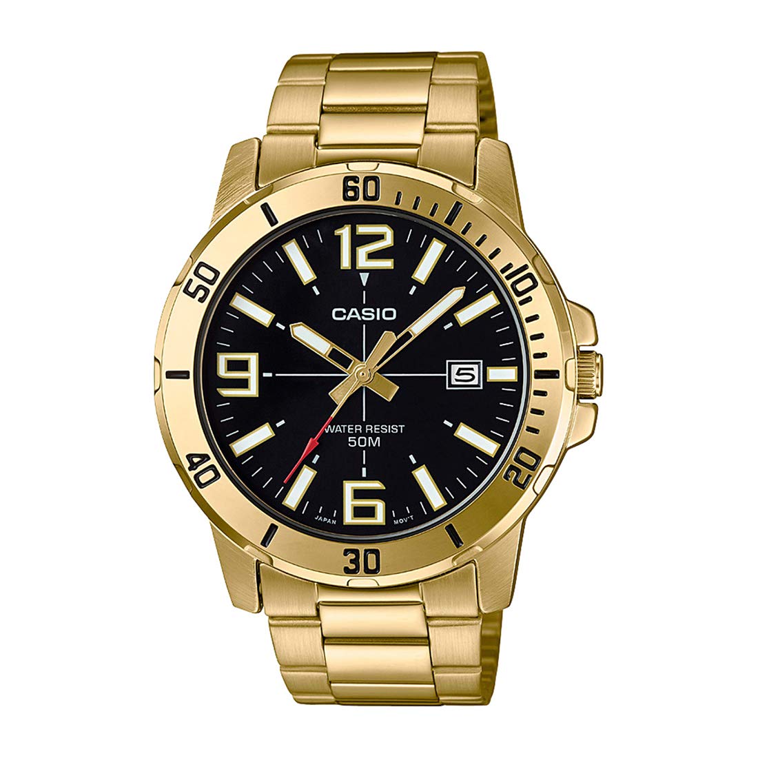 Casio Analog Black Dial Mens Watch - MTP-VD01G-1BVUDF (A1367)
