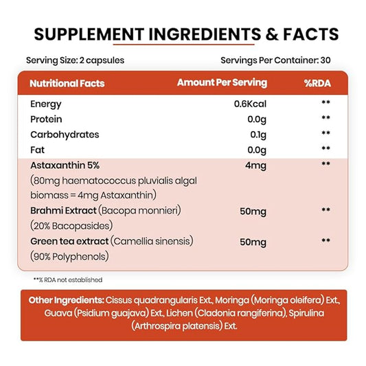 Himalayan Organics Naturally Sourced Astaxanthin Capsules