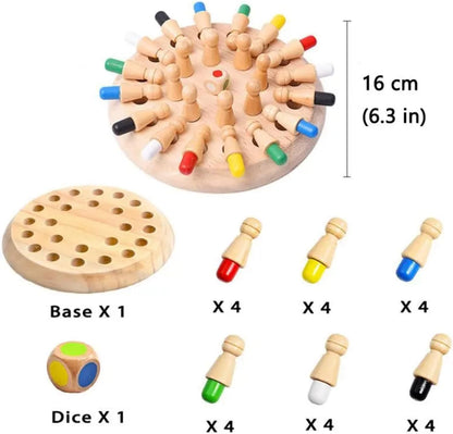Niwlix Wooden Memory Chess Matching Game for Kids