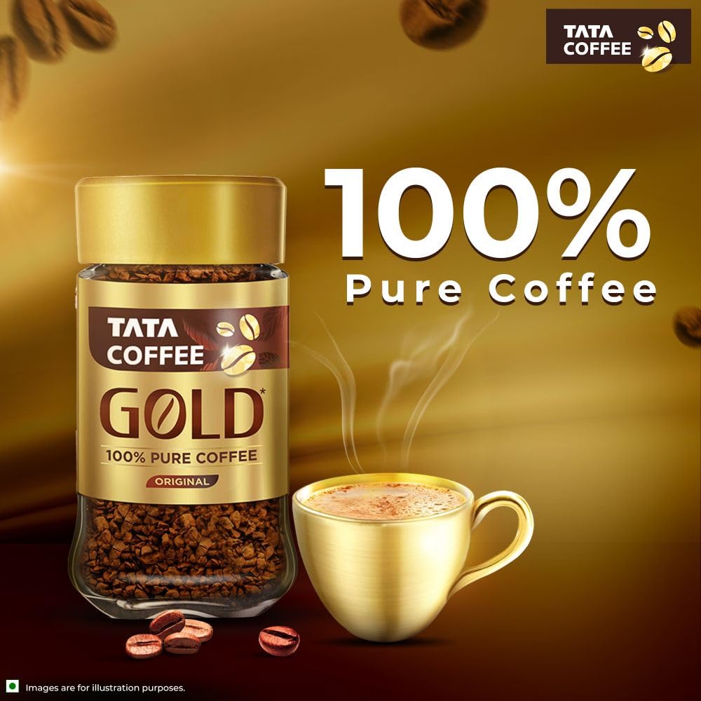Tata Coffee Gold Original Freeze Dried Instant Coffee 50g Jar