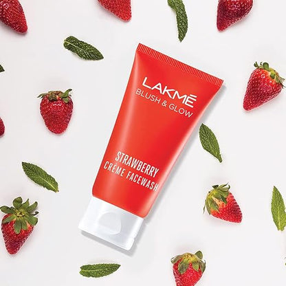 Lakme Strawberry Cream Face Wash 50G - PUSHMYCART