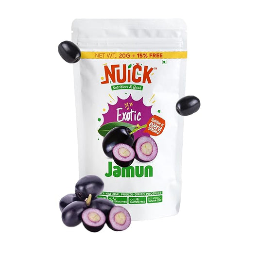 NUICK Freeze Dried Jamun | 100% Natural fruit