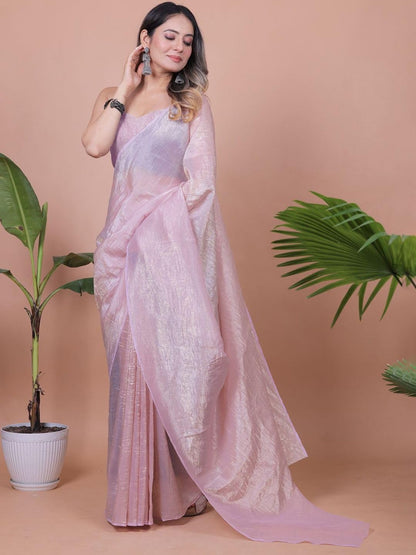 Vasthrlay Traditional Saree in Lavender with refined ethnic ethnic appeal