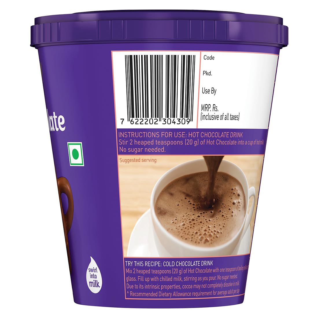 Cadbury Hot Chocolate Drink Powder Mix - PUSHMYCART