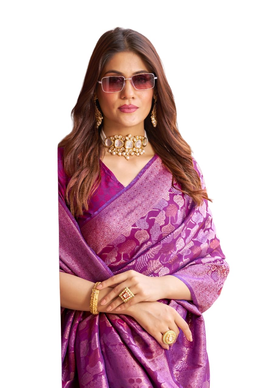 Vasthrlay Classic Kanjivaram Traditional Saree for festive ethnic occasions
