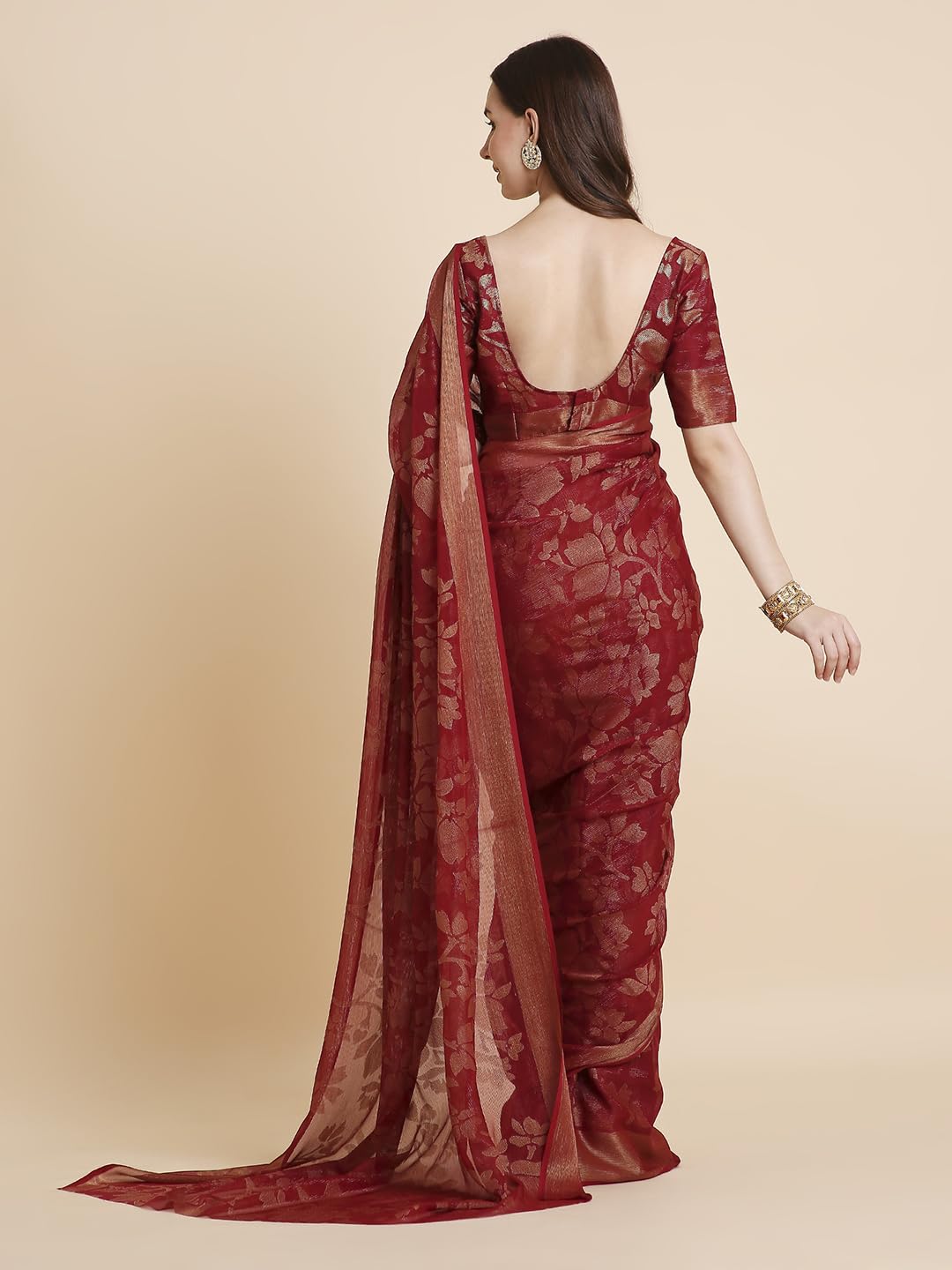 Vasthrlay Purple Saree with elegant ethnic and traditional styling