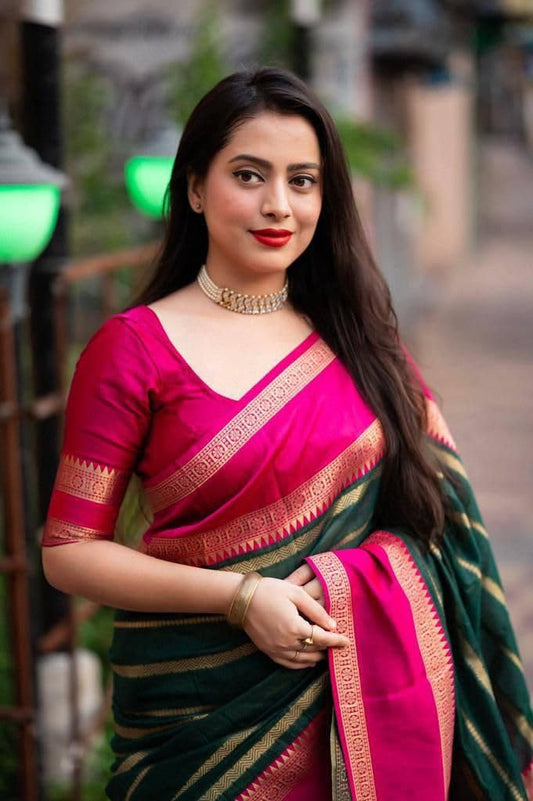 Vasthrlay Maroon Kanjivaram Traditional Ethnic Wear for festive occasions