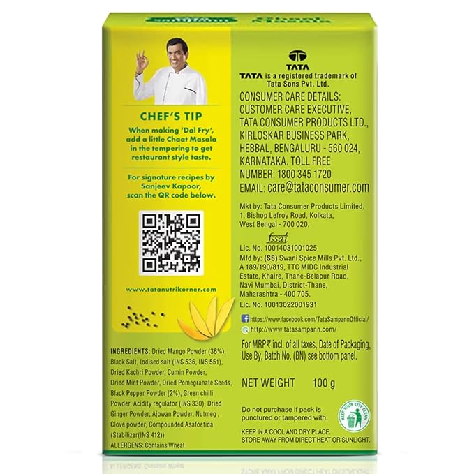 Tata Sampann Chaat Masala with Natural Oils - PUSHMYCART