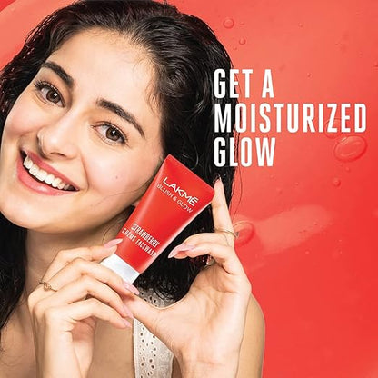 Lakme Strawberry Cream Face Wash 50G - PUSHMYCART