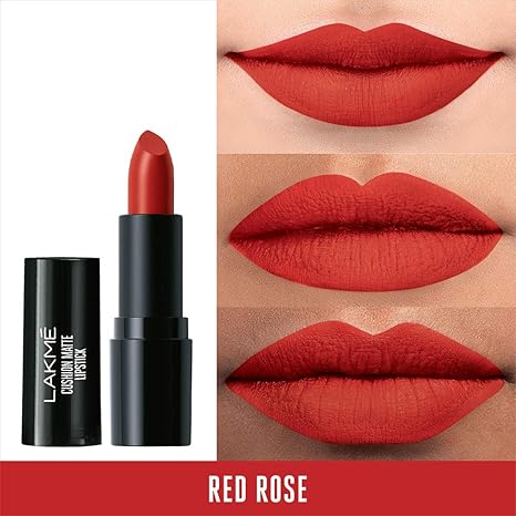 Lakme Cushion Matte Lipstick | Red Rose