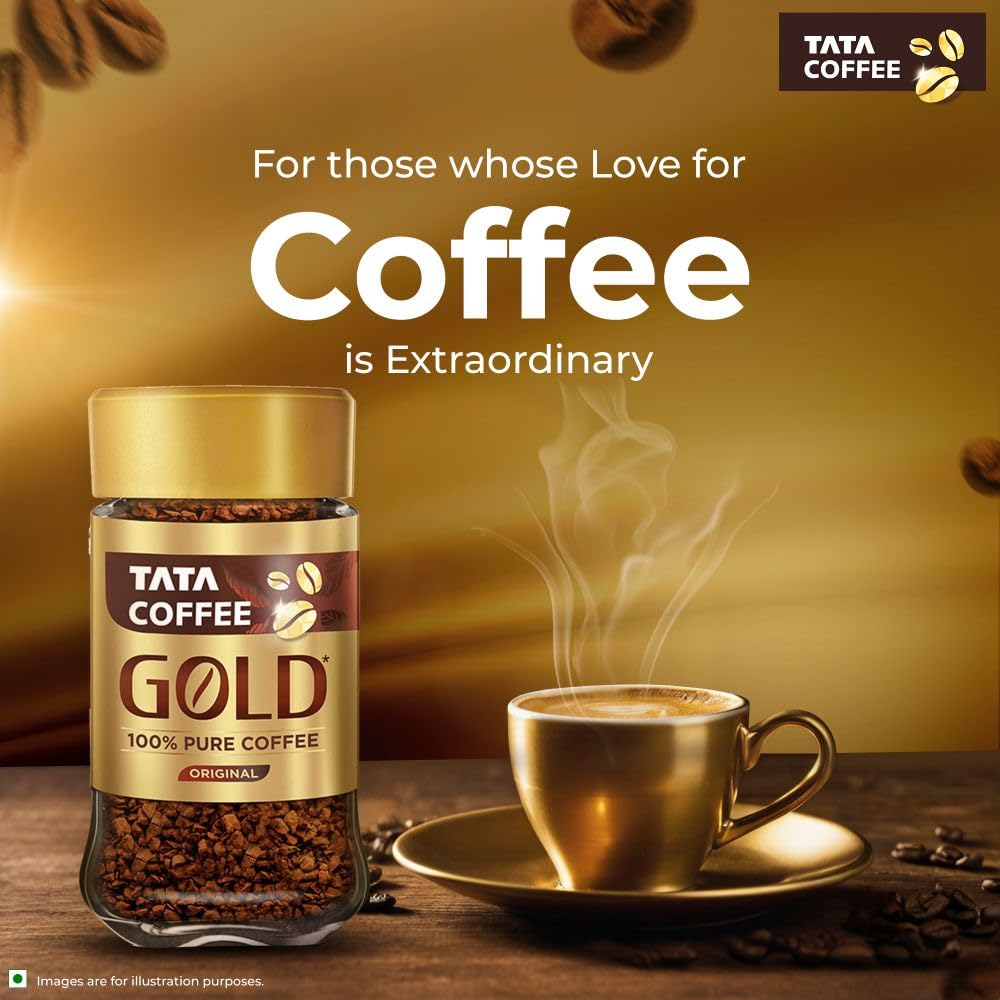 Tata Coffee Gold Original Freeze Dried Instant Coffee 50g Jar