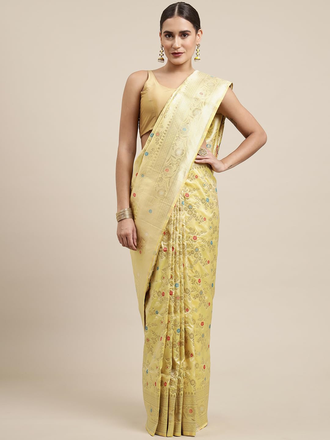 Vasthrlay Banarasi Classic Saree with decorative traditional design
