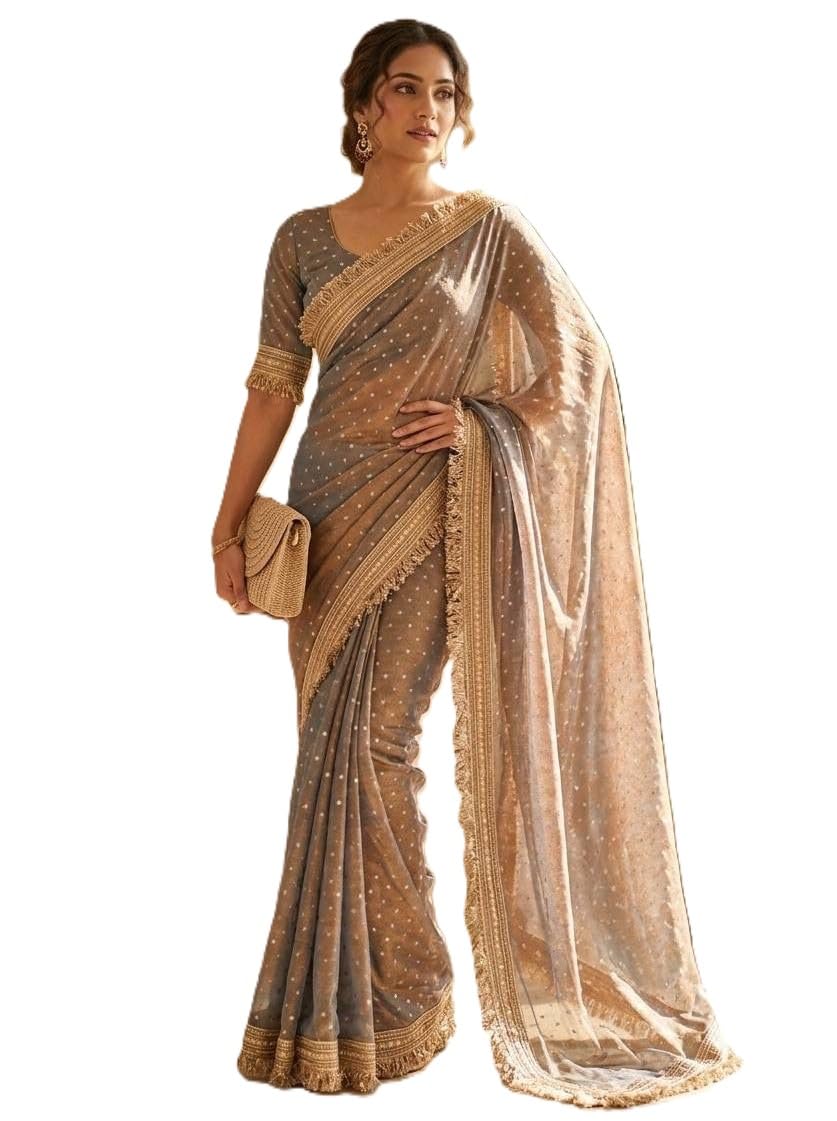 Vasthrlay Classic Ethnic Border Saree for festive ethnic occasions