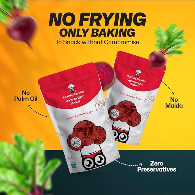 HEALTHY MASTER Baked Beetroot Chips - PUSHMYCART