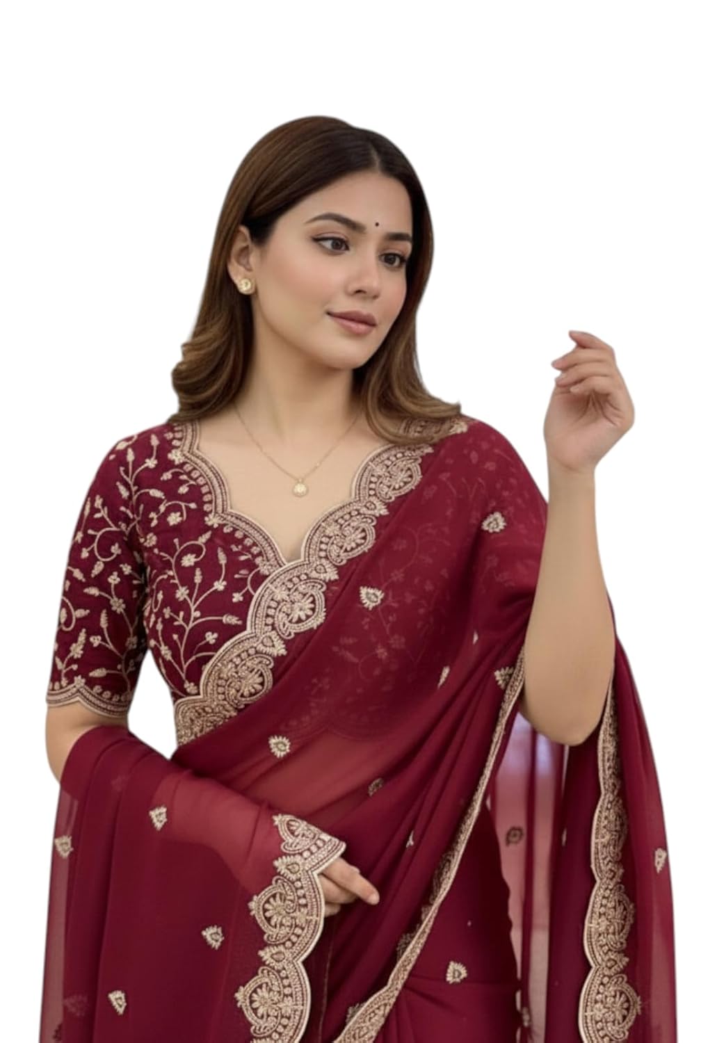 Vasthrlay Classic Georgette Embroidery Ethnic Wear for festive occasions