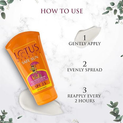 Lotus Safe Sun Kids Sunscreen Cream Spf 25 - PUSHMYCART