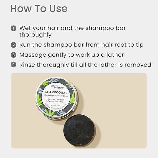 Earth Rhythm Hemp & Charcoal Shampoo Bar - PUSHMYCART