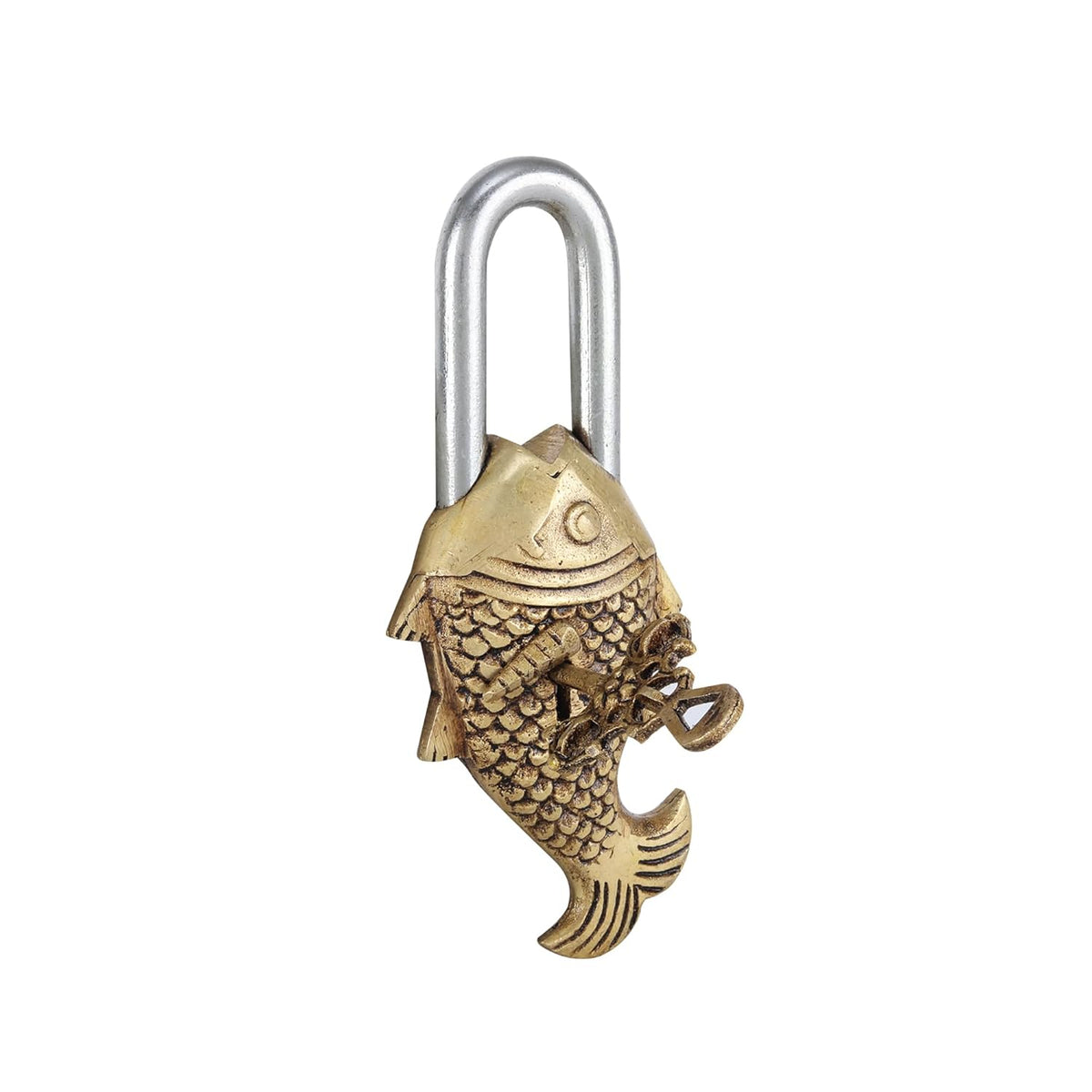 Brass Fish Lock – Handcrafted Padlock in Fish Shape
