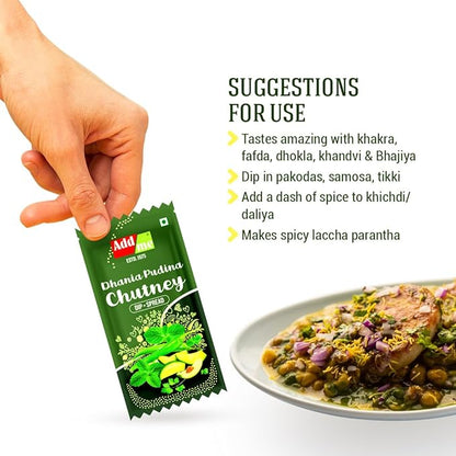 Add me Dhania Pudina Chutney 12gm Sachet chotu Pack - PUSHMYCART