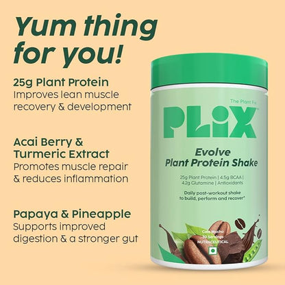 Plix Evolve Performance Plant Protein PowderCafe Mocha - PUSHMYCART