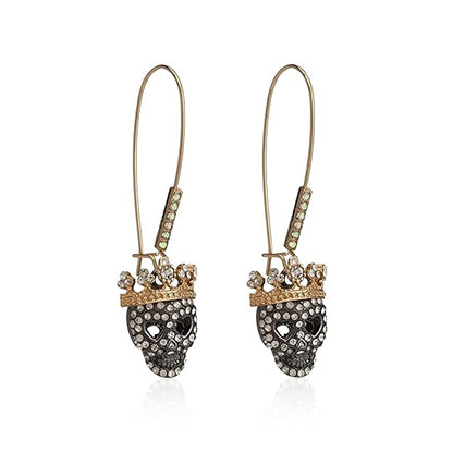 Skull Dangle Earrings Halloween Women