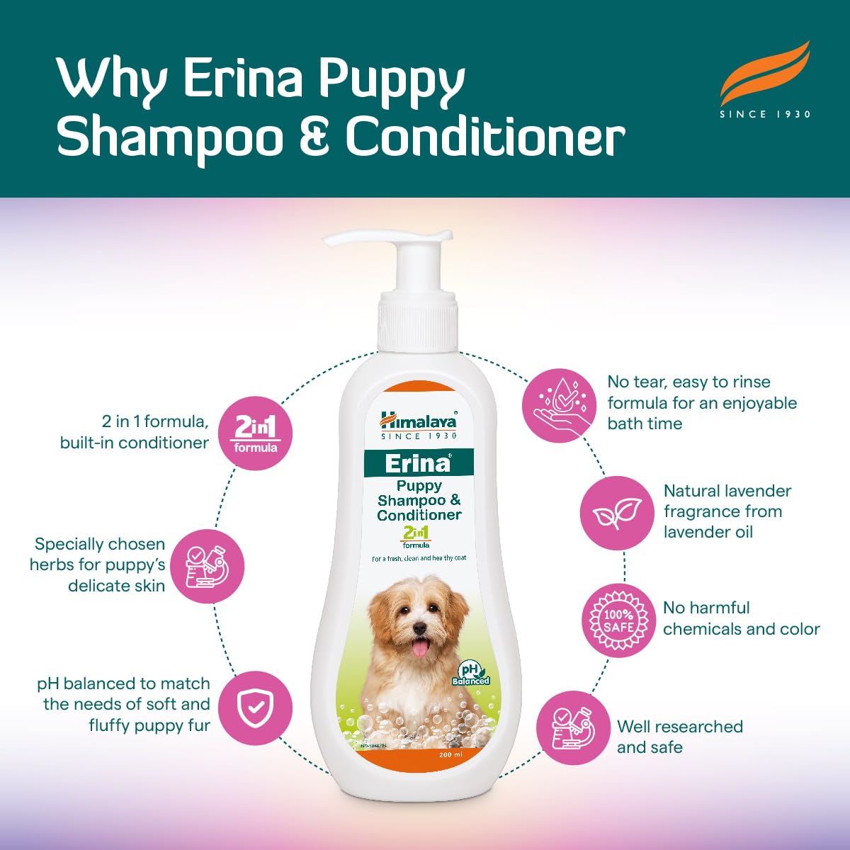 Himalaya Erina Puppy Shampoo & Conditioner - PUSHMYCART