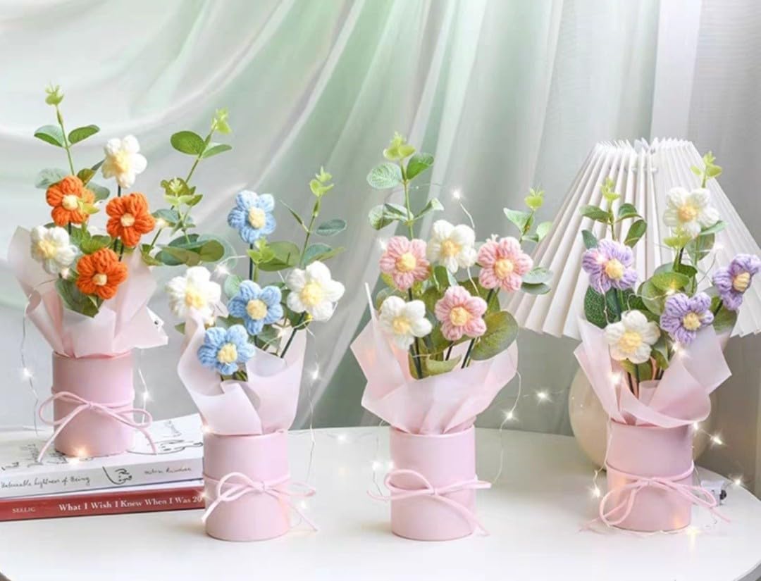 Artificial Crochet Flower Bouquet