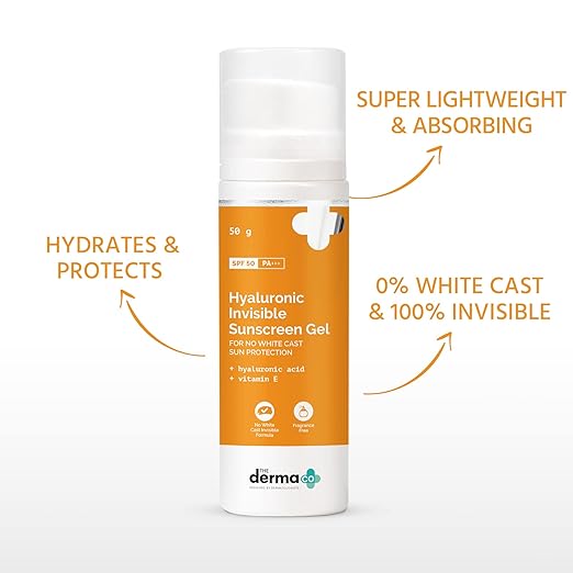 The Derma Co Hyaluronic Invisible Sunscreen Gel 