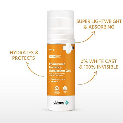 The Derma Co Hyaluronic Invisible Sunscreen Gel 