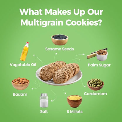 Weleet Multi Grain Millet Digestive Cookies
