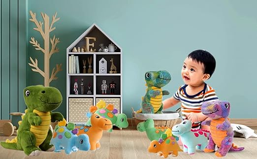 Mirada Super Soft Standing Green and Yellow Dinosaur Soft Toy for Boys/Kids/Girls - PUSHMYCART