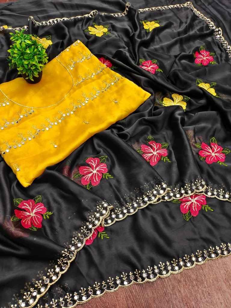Vasthrlay Ethnic Classic Saree with decorative embroidery design